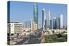 Elevated View of the Modern City Skyline and Central Business District-Gavin-Stretched Canvas