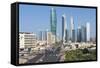 Elevated View of the Modern City Skyline and Central Business District-Gavin-Framed Stretched Canvas