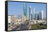 Elevated View of the Modern City Skyline and Central Business District-Gavin-Framed Stretched Canvas