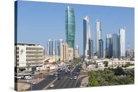 Elevated View of the Modern City Skyline and Central Business District-Gavin-Stretched Canvas