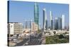 Elevated View of the Modern City Skyline and Central Business District-Gavin-Stretched Canvas