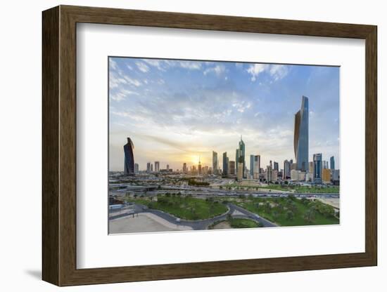 Elevated View of the Modern City Skyline and Central Business District-Gavin-Framed Photographic Print