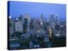 Elevated View of the Montreal City Skyline, Montreal, Quebec, Canada, North America-Gavin Hellier-Stretched Canvas