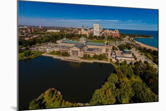 Elevated view of the Museum of Science and Industry, Chicago, Illinois, USA-null-Mounted Photographic Print