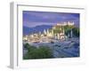 Elevated View of the Old City, Kollegienkirche and Cathedral Domes, Salzburg, Tirol, Austria-Gavin Hellier-Framed Photographic Print