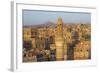 Elevated View of the Old City of Sanaa, UNESCO World Heritage Site, Yemen, Middle East-Bruno Morandi-Framed Photographic Print