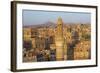 Elevated View of the Old City of Sanaa, UNESCO World Heritage Site, Yemen, Middle East-Bruno Morandi-Framed Photographic Print