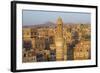 Elevated View of the Old City of Sanaa, UNESCO World Heritage Site, Yemen, Middle East-Bruno Morandi-Framed Photographic Print