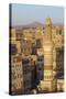 Elevated View of the Old City of Sanaa, UNESCO World Heritage Site, Yemen, Middle East-Bruno Morandi-Stretched Canvas