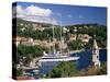 Elevated View of the Old Town and Harbour, Cavtat, Dubrovnik Riviera, Dalmatia, Croatia-Gavin Hellier-Stretched Canvas