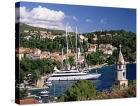 Elevated View of the Old Town and Harbour, Cavtat, Dubrovnik Riviera, Dalmatia, Croatia-Gavin Hellier-Stretched Canvas