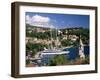 Elevated View of the Old Town and Harbour, Cavtat, Dubrovnik Riviera, Dalmatia, Croatia-Gavin Hellier-Framed Photographic Print