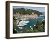 Elevated view of the Portofino, Liguria, Italy-null-Framed Photographic Print