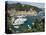 Elevated view of the Portofino, Liguria, Italy-null-Stretched Canvas