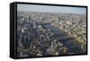 Elevated View of the River Thames and London Skyline Looking West, London, England, UK-Amanda Hall-Framed Stretched Canvas