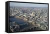Elevated View of the River Thames and London Skyline Looking West, London, England, UK-Amanda Hall-Framed Stretched Canvas