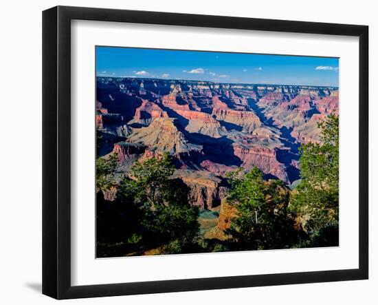 Elevated view of the rock formations in a canyon, Maricopa Point, West Rim Drive, South Rim, Gra...-null-Framed Photographic Print