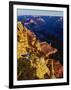 Elevated view of the rock formations in a canyon, Mather Point, South Rim, Grand Canyon National...-null-Framed Photographic Print