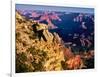 Elevated view of the rock formations in a canyon, Mather Point, South Rim, Grand Canyon National...-null-Framed Photographic Print