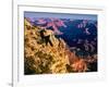 Elevated view of the rock formations in a canyon, Mather Point, South Rim, Grand Canyon National...-null-Framed Photographic Print