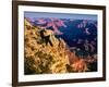 Elevated view of the rock formations in a canyon, Mather Point, South Rim, Grand Canyon National...-null-Framed Photographic Print