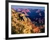 Elevated view of the rock formations in a canyon, Mather Point, South Rim, Grand Canyon National...-null-Framed Photographic Print