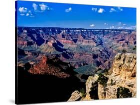 Elevated view of the rock formations in a canyon, South Rim, Grand Canyon National Park, Arizona...-null-Stretched Canvas