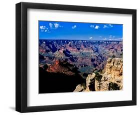 Elevated view of the rock formations in a canyon, South Rim, Grand Canyon National Park, Arizona...-null-Framed Photographic Print