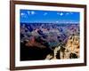 Elevated view of the rock formations in a canyon, South Rim, Grand Canyon National Park, Arizona...-null-Framed Photographic Print