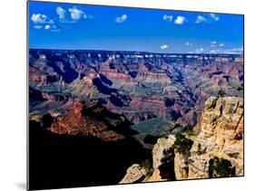 Elevated view of the rock formations in a canyon, South Rim, Grand Canyon National Park, Arizona...-null-Mounted Photographic Print