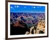 Elevated view of the rock formations in a canyon, South Rim, Grand Canyon National Park, Arizona...-null-Framed Photographic Print