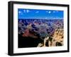 Elevated view of the rock formations in a canyon, South Rim, Grand Canyon National Park, Arizona...-null-Framed Photographic Print