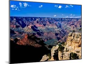 Elevated view of the rock formations in a canyon, South Rim, Grand Canyon National Park, Arizona...-null-Mounted Photographic Print