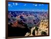 Elevated view of the rock formations in a canyon, South Rim, Grand Canyon National Park, Arizona...-null-Framed Photographic Print