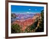 Elevated view of the rock formations in a canyon, Yavapai Point, South Rim, Grand Canyon Nationa...-null-Framed Photographic Print