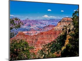 Elevated view of the rock formations in a canyon, Yavapai Point, South Rim, Grand Canyon Nationa...-null-Mounted Photographic Print