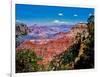 Elevated view of the rock formations in a canyon, Yavapai Point, South Rim, Grand Canyon Nationa...-null-Framed Photographic Print