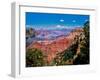 Elevated view of the rock formations in a canyon, Yavapai Point, South Rim, Grand Canyon Nationa...-null-Framed Photographic Print