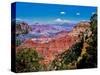 Elevated view of the rock formations in a canyon, Yavapai Point, South Rim, Grand Canyon Nationa...-null-Stretched Canvas