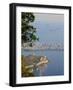 Elevated view of the Rodrigo de Freitas Lagoon, Corcovado, Rio de Janeiro, Brazil, South America-Karol Kozlowski-Framed Photographic Print