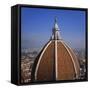 Elevated View of the Roof of the Duomo and Cityscape, Florence, Tuscany, Italy-Roy Rainford-Framed Stretched Canvas