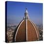 Elevated View of the Roof of the Duomo and Cityscape, Florence, Tuscany, Italy-Roy Rainford-Stretched Canvas