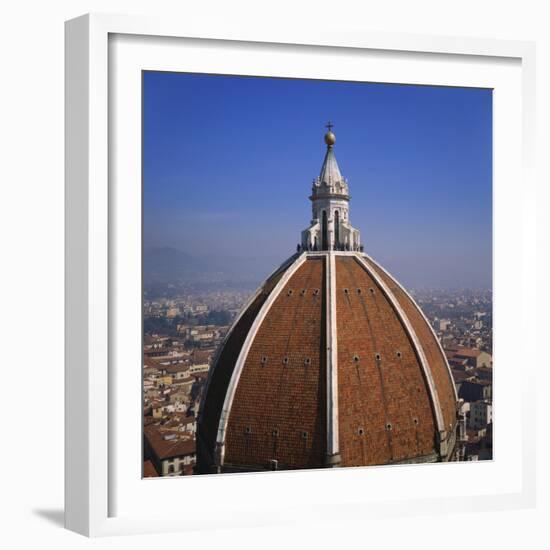 Elevated View of the Roof of the Duomo and Cityscape, Florence, Tuscany, Italy-Roy Rainford-Framed Photographic Print