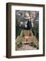 Elevated view of the Terraces of the Shrine of the Bab, Bahai Gardens, German Colony Plaza, Haif...-null-Framed Photographic Print