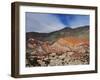 Elevated view of the town and the Hill of Seven Colours (Cerro de los Siete Colores), Purmamarca, J-Karol Kozlowski-Framed Photographic Print