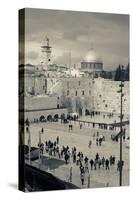 Elevated view of the Western Wall Plaza, Jewish Quarter, Old City, Jerusalem, Israel-null-Stretched Canvas
