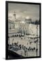 Elevated view of the Western Wall Plaza, Jewish Quarter, Old City, Jerusalem, Israel-null-Framed Photographic Print