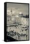 Elevated view of the Western Wall Plaza, Jewish Quarter, Old City, Jerusalem, Israel-null-Framed Stretched Canvas