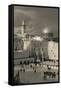 Elevated view of the Western Wall Plaza, Jewish Quarter, Old City, Jerusalem, Israel-null-Framed Stretched Canvas