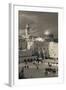 Elevated view of the Western Wall Plaza, Jewish Quarter, Old City, Jerusalem, Israel-null-Framed Photographic Print